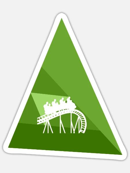 Rummel Riesenrad - Sticker Größe S (10 x 10 cm) - Mattweiß