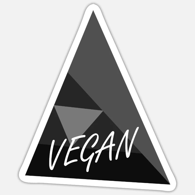 Végétalien Végétalien sain Végétalien - Sticker taille S (10 x 10 cm) - blanc mat
