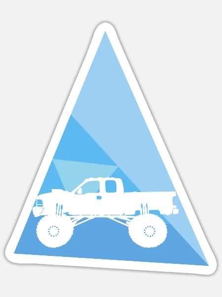 Reifen Monstertruck - Sticker Größe S (10 x 10 cm) - Mattweiß