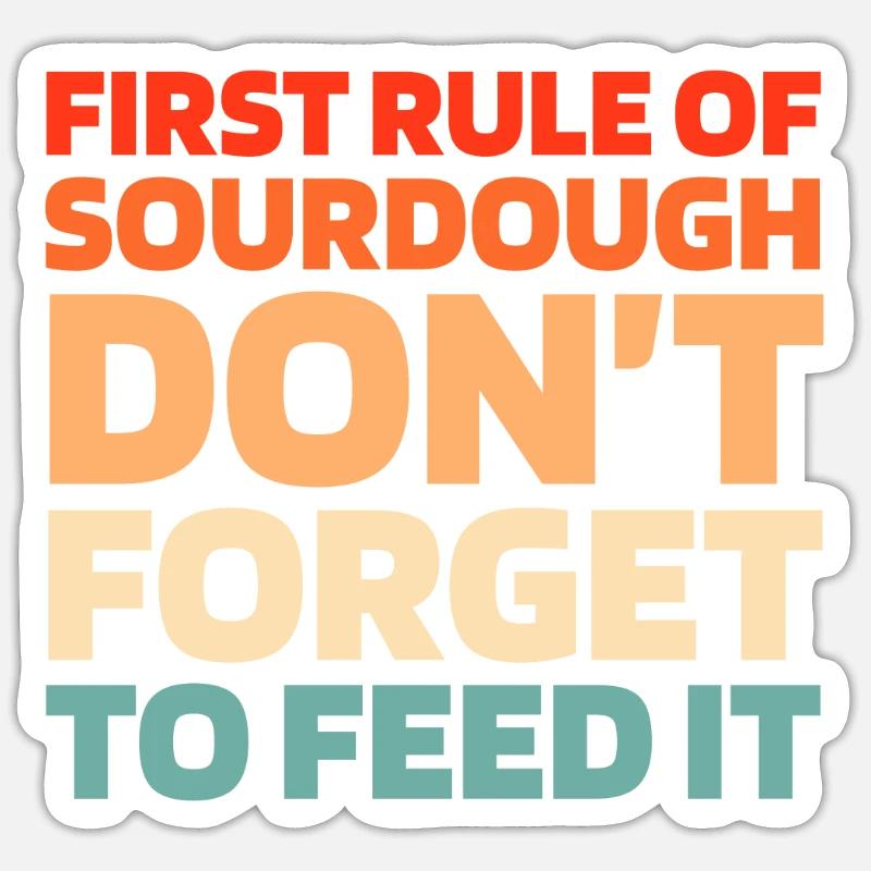 Sourdough bread - Sticker size S (10 x 10 cm) - white matte