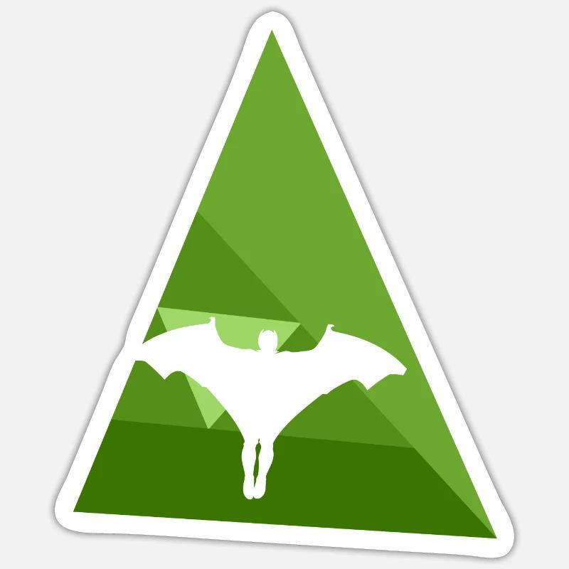 Wingsuit Fly Glide - Sticker taille S (10 x 10 cm) - blanc mat