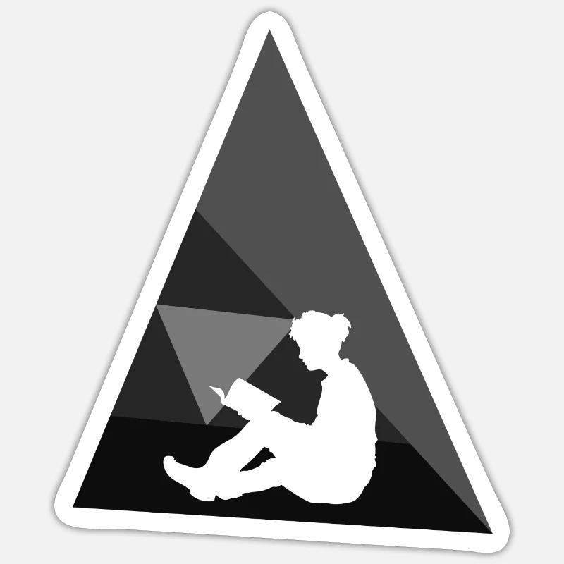 Bookworm Reading Author Sticker size S (10 x 10 cm)