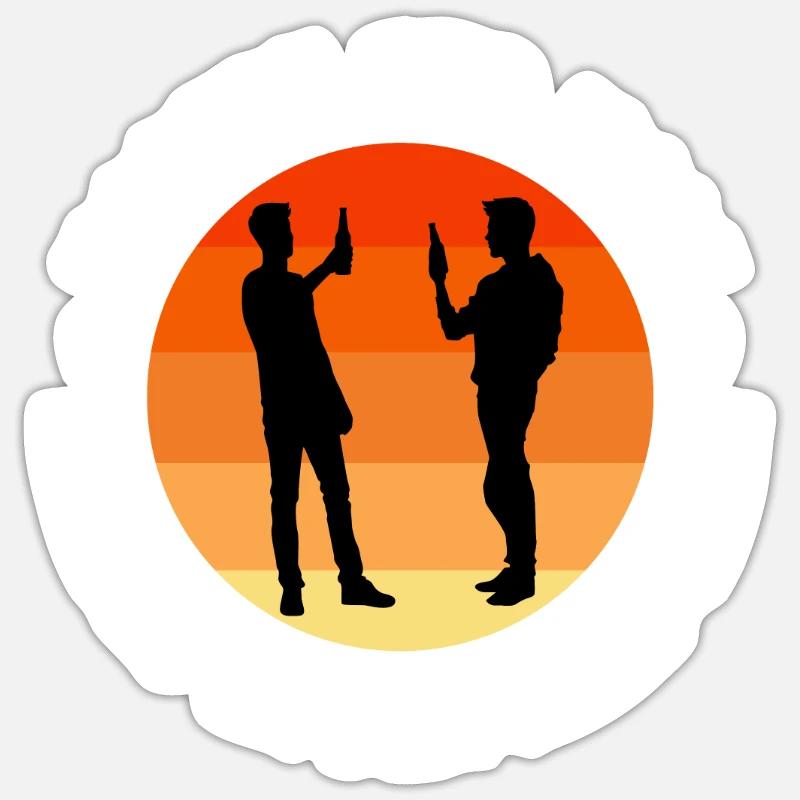 Hops and malt - Sticker size S (10 x 10 cm) - white matte