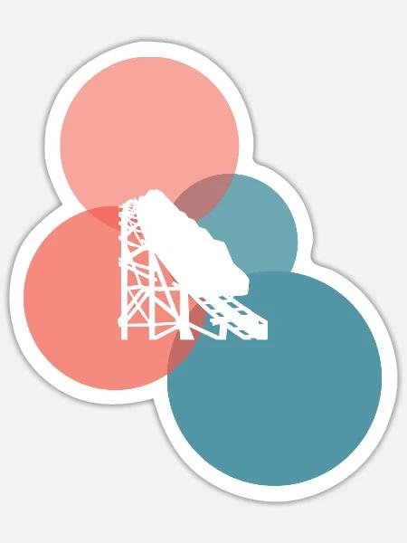 Rummel Lukas Riesenrad - Sticker Größe S (10 x 10 cm) - Mattweiß