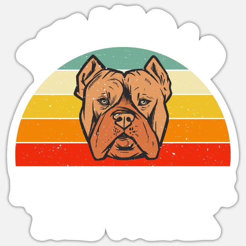 Cadeaux American Bully - Sticker taille S (10 x 10 cm) - blanc mat