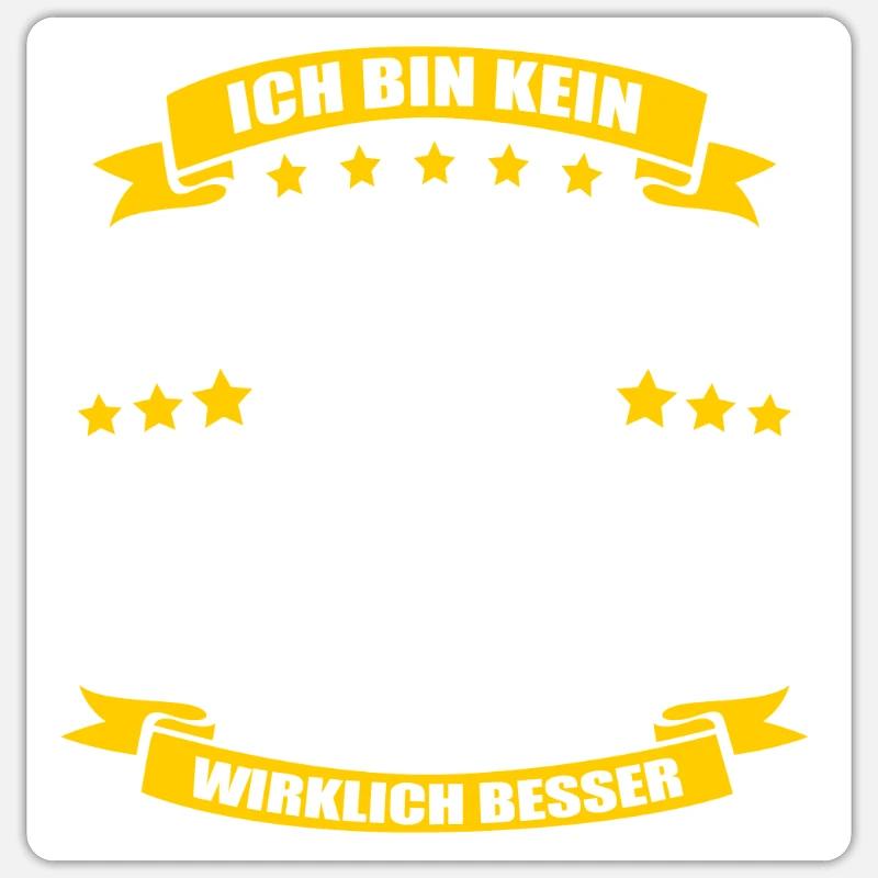 Ich Bin Kein Klugscheisser Klimatechniker - Sticker Größe S (10 x 10 cm) - Mattweiß