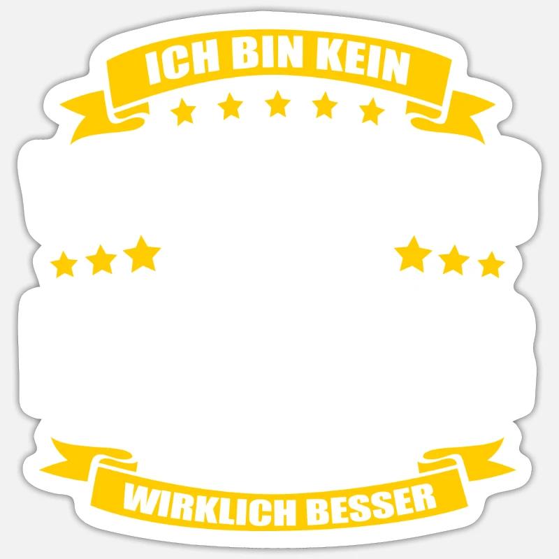 Ich Bin Kein Klugscheisser Rohrleger Flaschner - Sticker Größe S (10 x 10 cm) - Mattweiß