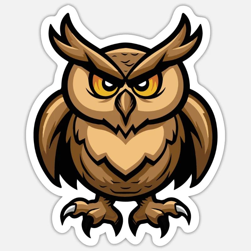 Owl Comic - Sticker size S (10 x 10 cm) - white matte