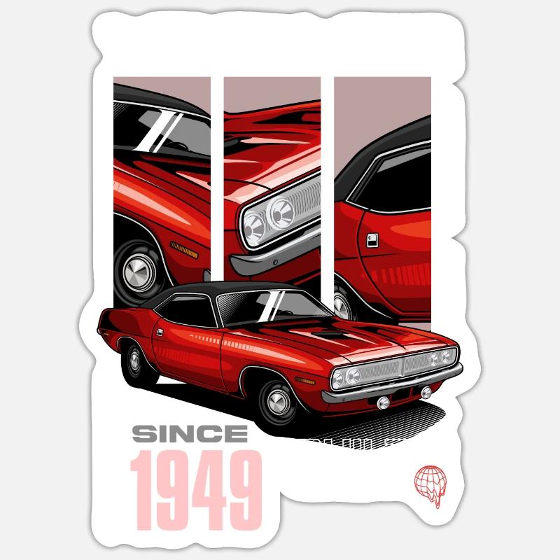 Ich bin nicht alt, ich bin ein Oldtimer, Oldtimer Jahrgang 1949 - Sticker Größe S (10 x 10 cm) - Mattweiß