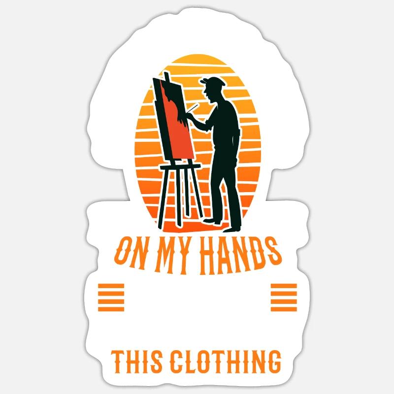 Wet paint Sticker size S (10 x 10 cm)