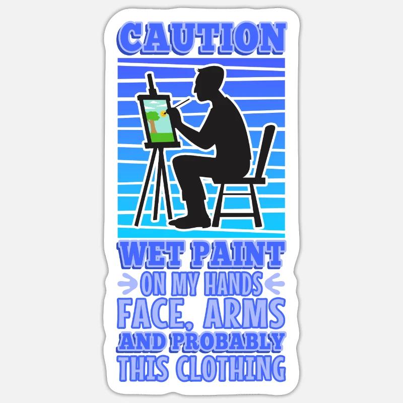 Peinture humide - Sticker taille S (10 x 10 cm) - blanc mat