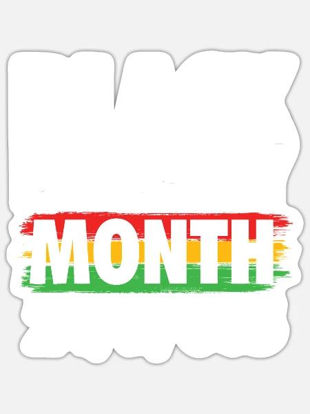 Monat der schwarzen Geschichte 24/7/365 MLK-Tag - Sticker Größe S (10 x 10 cm) - Mattweiß