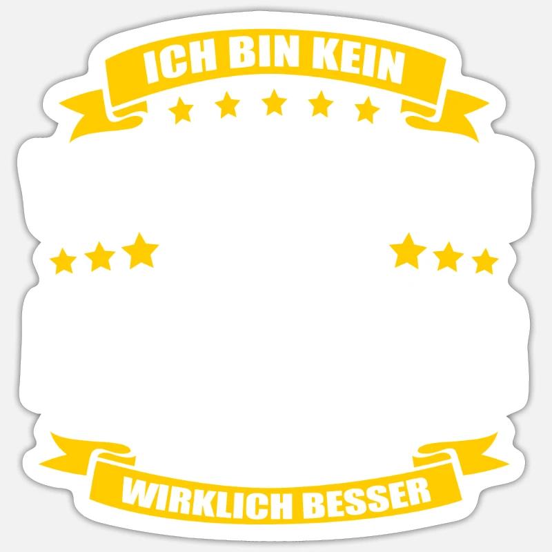 Ich Bin Kein Klugscheisser Allgemeinmediziner - Sticker Größe S (10 x 10 cm) - Mattweiß
