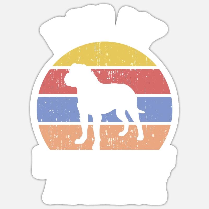 Cadeaux American Bully - Sticker taille S (10 x 10 cm) - blanc mat