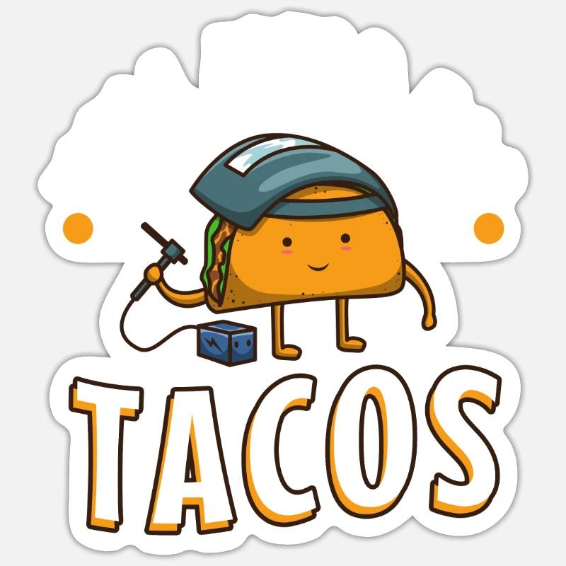 Soudera pour les tacos - Sticker taille S (10 x 10 cm) - blanc mat