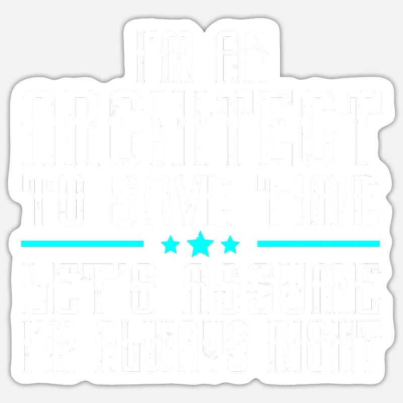 Architect Architecture - Sticker size S (10 x 10 cm) - white matte