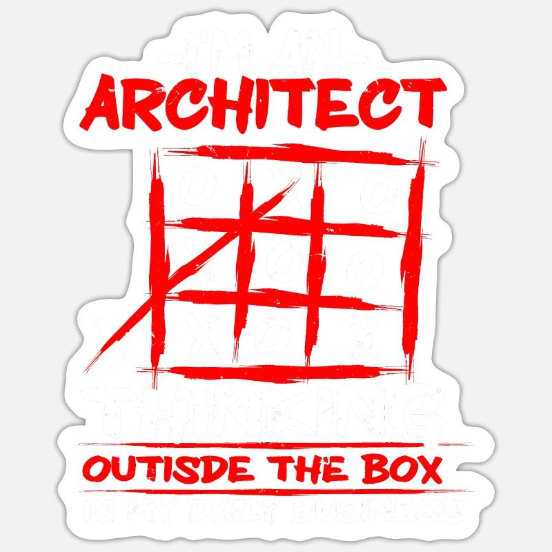 Architect Architecture - Sticker size S (10 x 10 cm) - white matte