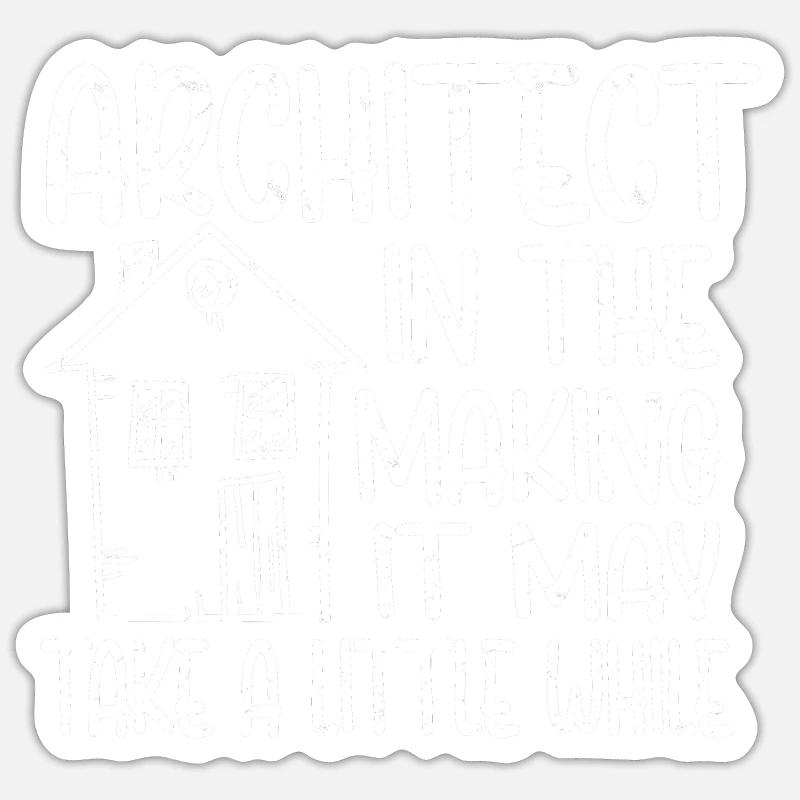 Architect Architecture - Sticker size S (10 x 10 cm) - white matte