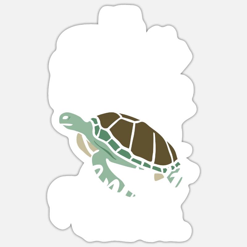 Turtle Sea Turtle Gift - Sticker size S (10 x 10 cm) - white matte