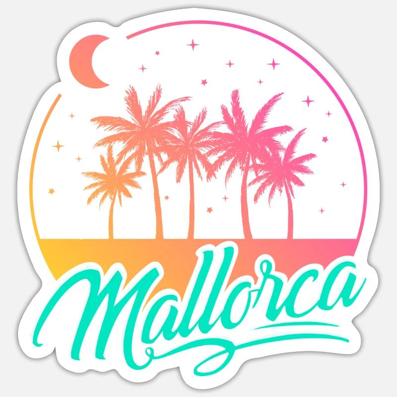 Majorque - Sticker taille S (10 x 10 cm) - blanc mat