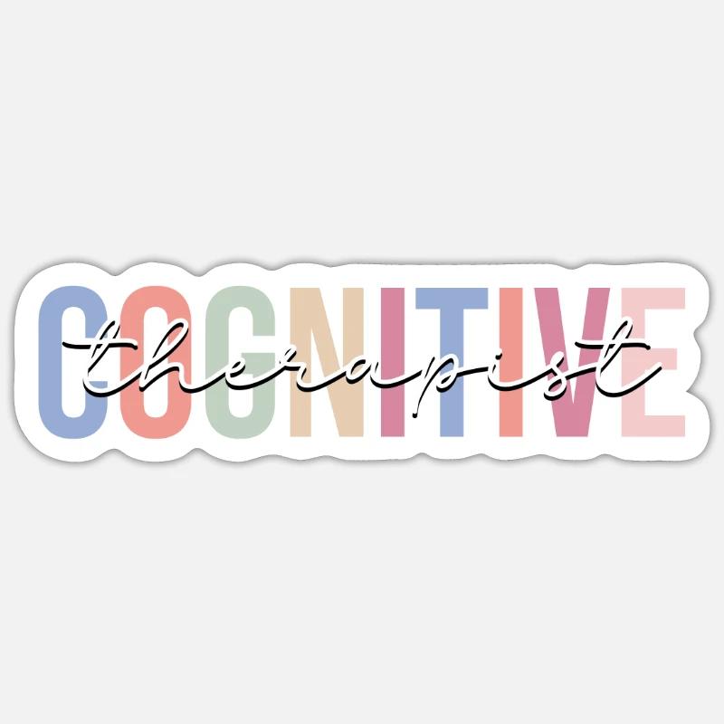Cognitive Therapist Cognitive Behavioral Therapy Sticker size S (10 x 10 cm)