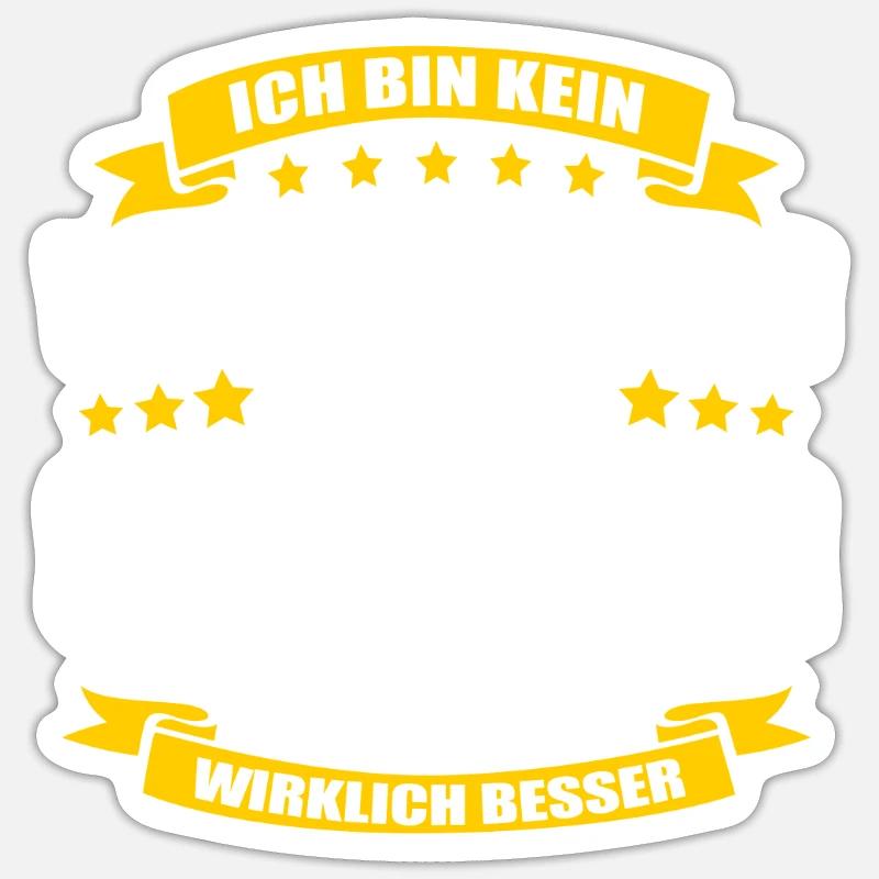 Ich Bin Kein Klugscheisser Schneepflugfahrer - Sticker Größe S (10 x 10 cm) - Mattweiß