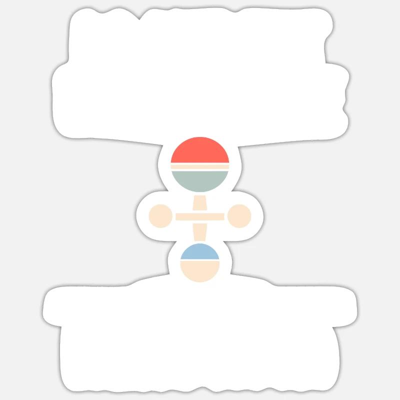 Kendama - Sticker size S (10 x 10 cm) - white matte