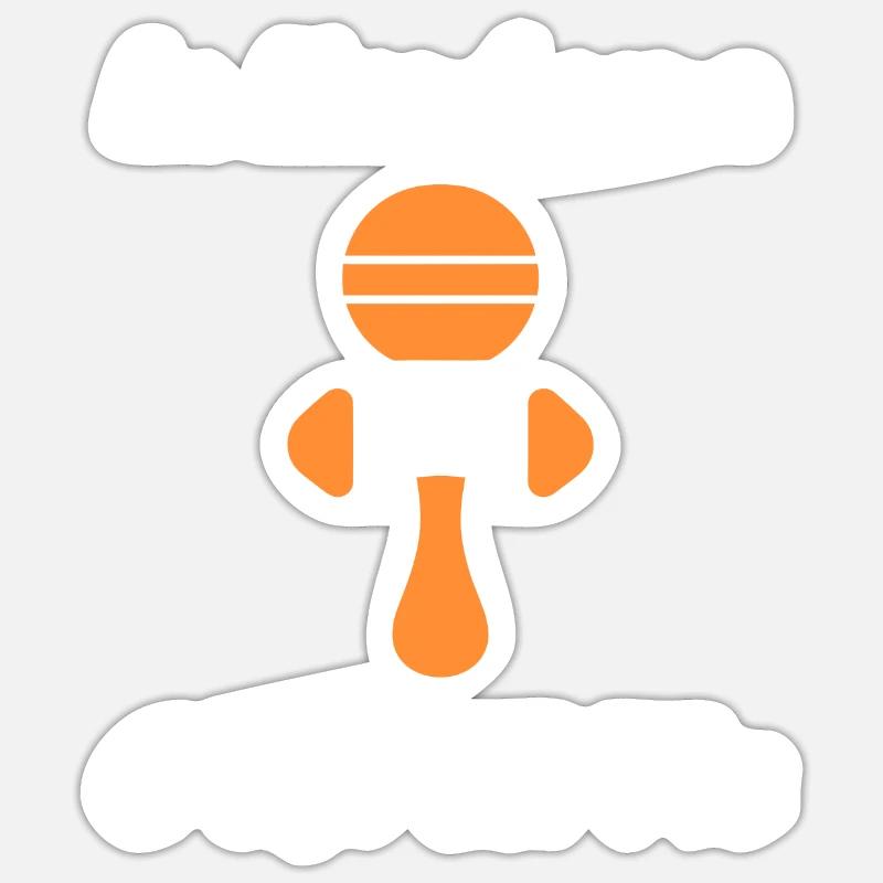 Kendama - Sticker size S (10 x 10 cm) - white matte