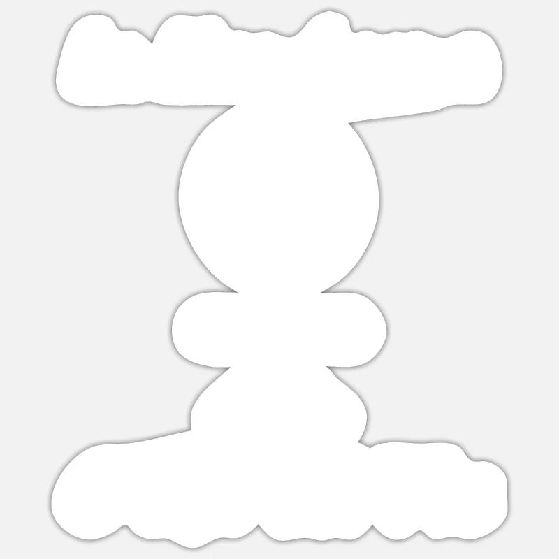 kendama - Sticker taille S (10 x 10 cm) - blanc mat