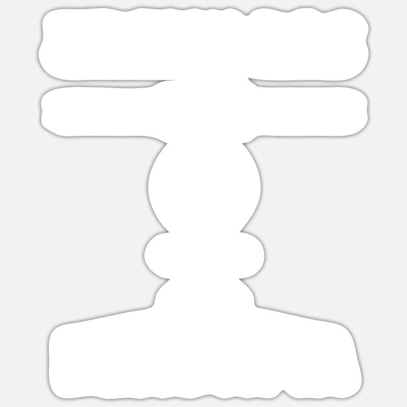 Kendama - Sticker Größe S (10 x 10 cm) - Mattweiß