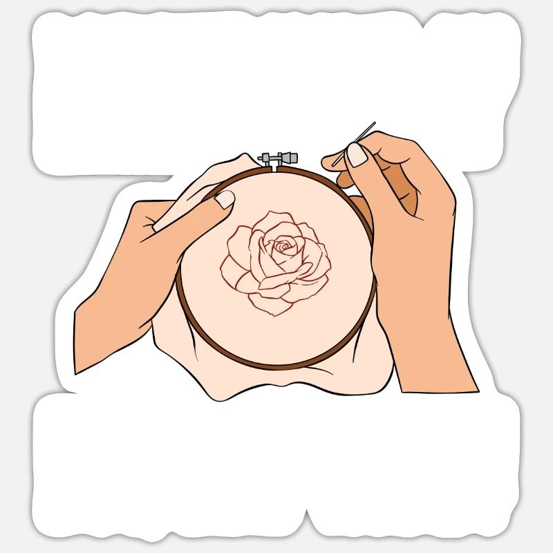 Embroidery Beading Embroidery Pattern Cross Stitch Sticker size S (10 x 10 cm)