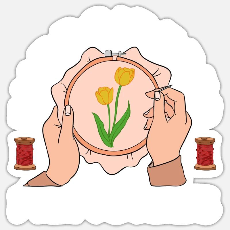 Embroidery Beading Embroidery Pattern Cross Stitch Sticker size S (10 x 10 cm)