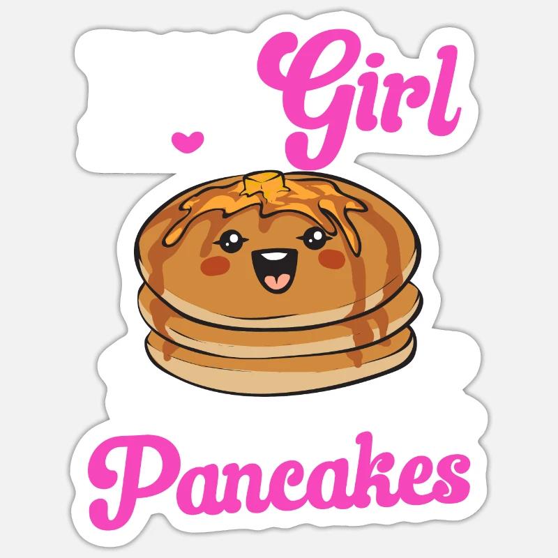 Pancake Breakfast Pancakes - Sticker size S (10 x 10 cm) - white matte