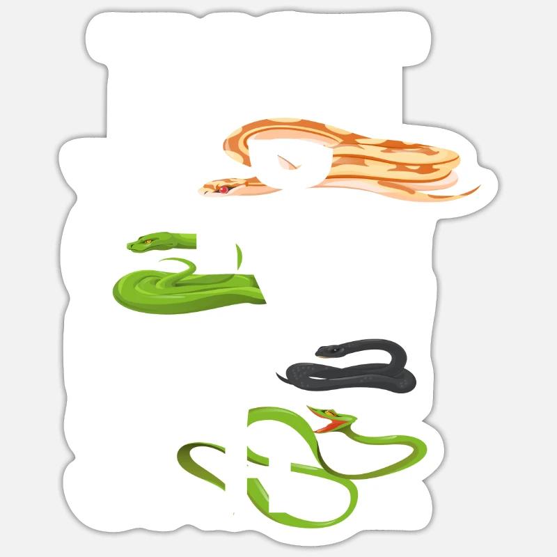 Propriétaire de serpent - Sticker taille S (10 x 10 cm) - blanc mat
