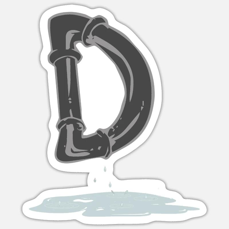 rohr d - Sticker Größe S (10 x 10 cm) - Mattweiß