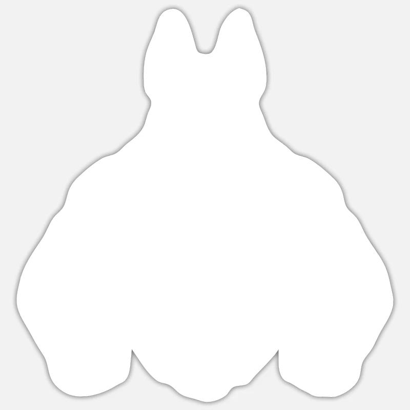 Musculation canine - Sticker taille S (10 x 10 cm) - blanc mat