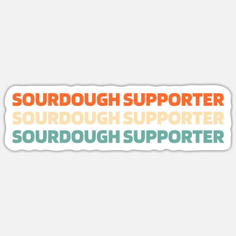 Sauerteig Brot - Sticker Größe S (10 x 10 cm) - Mattweiß