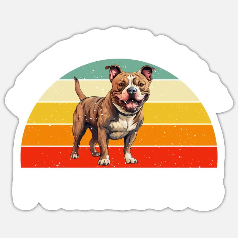 Cadeaux American Bully - Sticker taille S (10 x 10 cm) - blanc mat