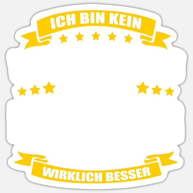 Ich Bin Kein Klugscheisser Programmierer Spruch IT - Sticker Größe S (10 x 10 cm) - Mattweiß