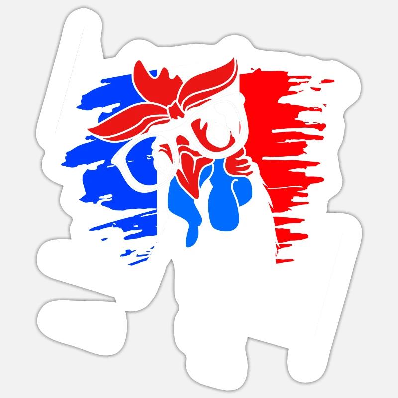 Frankreich - Sticker Größe S (10 x 10 cm) - Mattweiß
