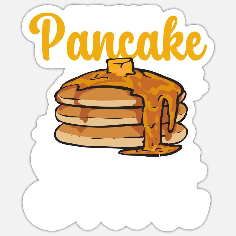 Pancake Breakfast Pancakes - Sticker size S (10 x 10 cm) - white matte