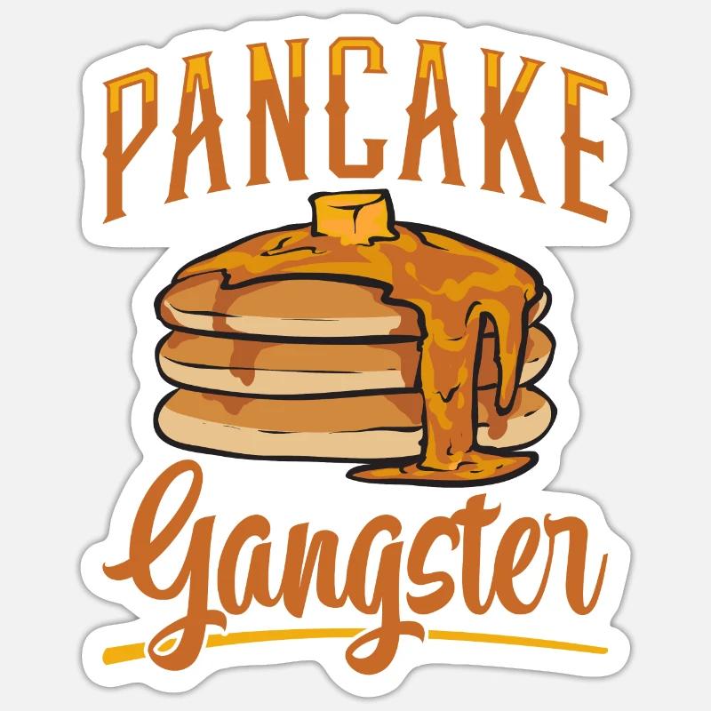 Pancake Breakfast Pancakes - Sticker size S (10 x 10 cm) - white matte