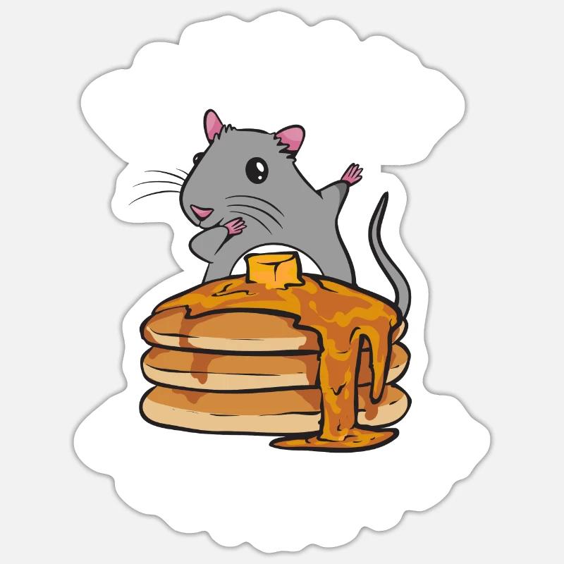 Pancake Breakfast Pancakes - Sticker size S (10 x 10 cm) - white matte