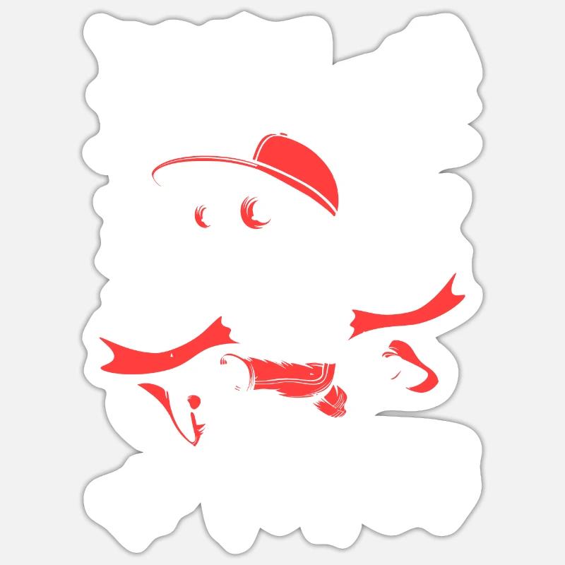 Ultramarathon Skeleton - Sticker taille S (10 x 10 cm) - blanc mat