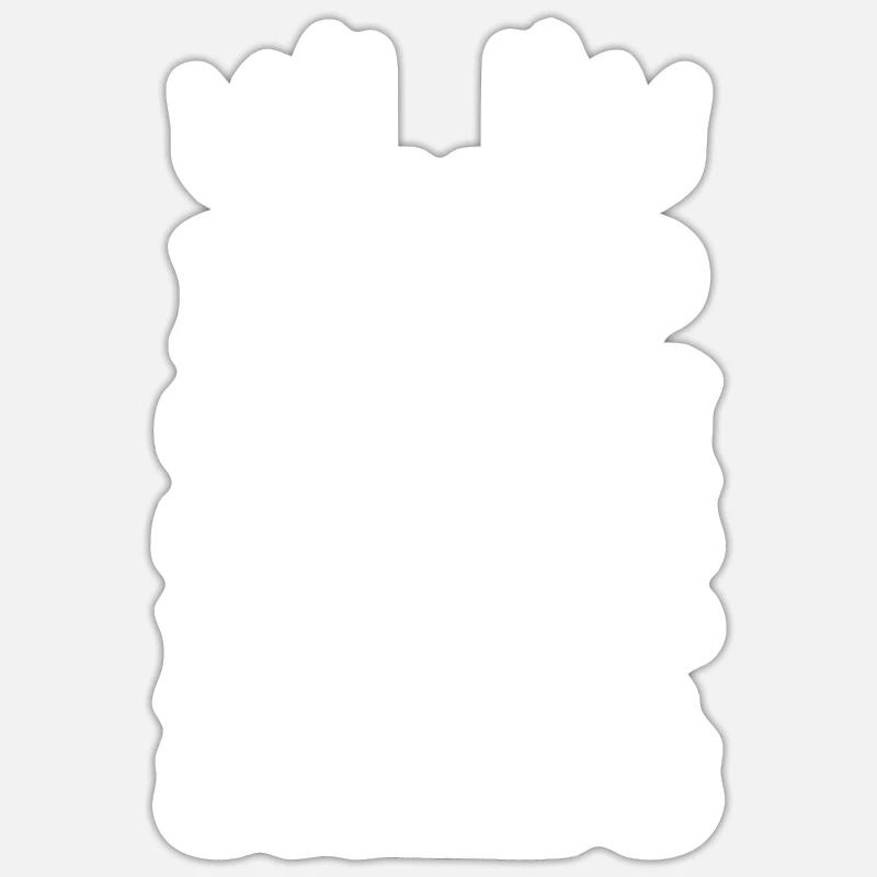 Geweihjagd Geweih Jäger Jagt Jagdtrophäe - Sticker Größe S (10 x 10 cm) - Mattweiß