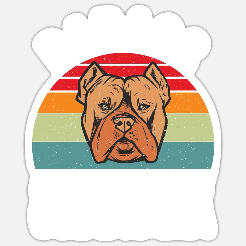 Cadeaux American Bully - Sticker taille S (10 x 10 cm) - blanc mat