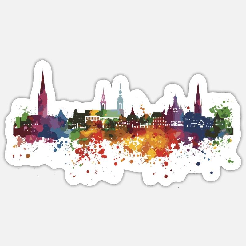 Schweinfurt - Sticker taille S (10 x 10 cm) - blanc mat