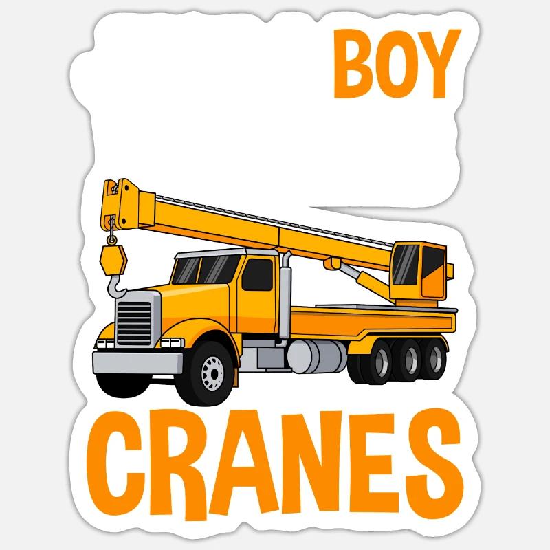 Crane Transporter Mobile Crane Construction Site Crane Operator Sticker size S (10 x 10 cm)