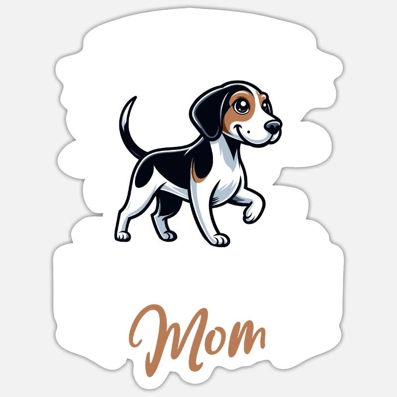 Maman poitevine - Sticker taille S (10 x 10 cm) - blanc mat