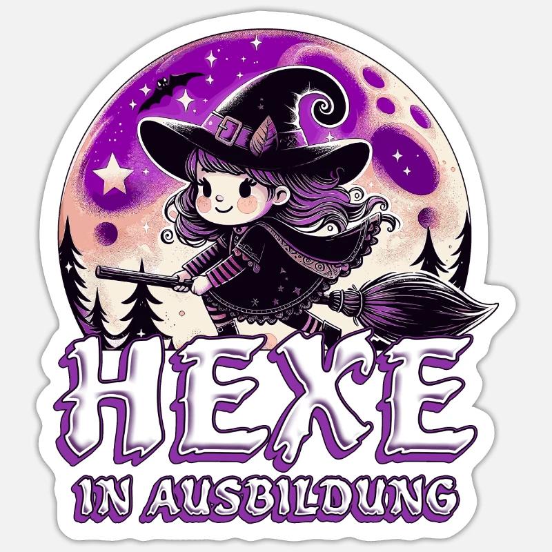 Witch in training Hexenbexen - Sticker size S (10 x 10 cm) - white matte